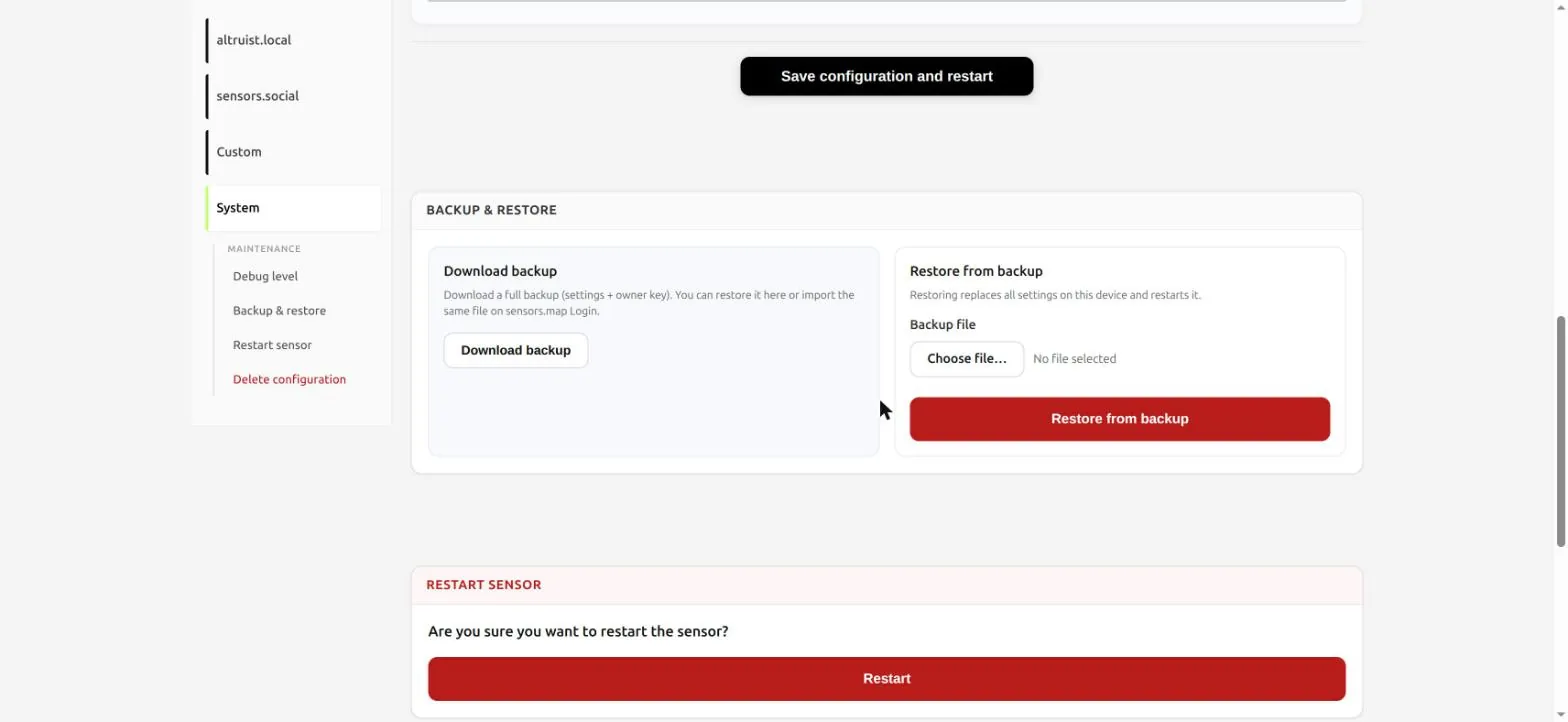 Backup and restore